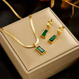 Set di Gioielli Lina Smeraldo