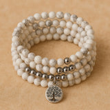 Bracciale Mala "Benessere Femminile" in Howlite