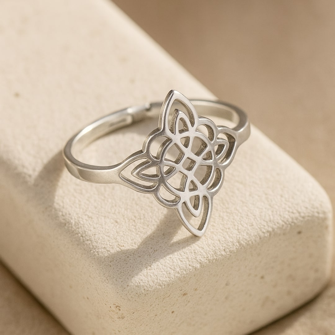 Anello Regolabile "Protezione Eterna" - Nodo di Strega