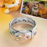 "Always In My Heart" Anello Collana a Forma di Zampa
