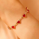 Bracciale in Oro a Cuore Garnetelle Ophelyra