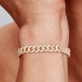 Bracciale Cubano Pave in Oro Senza Tempo