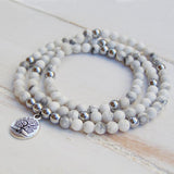 Bracciale Mala "Benessere Femminile" in Howlite