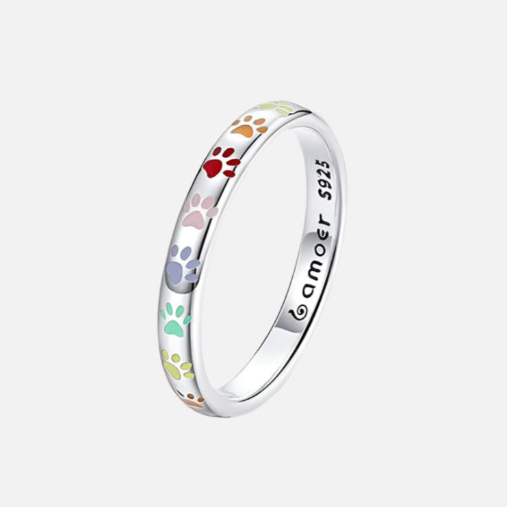 Anello in Argento Sterling con Design di Zampa