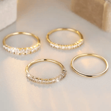 Anelli Impilabili in Zirconia Dorata