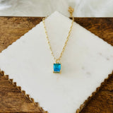 Collana con Pendente a Taglio Smeraldo