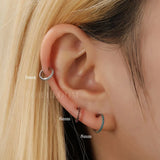 Anello Helix in Titanio Multidimensionale con Cristalli | Anello Conchiglia | Clicker Septum