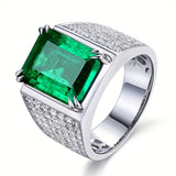 Anello Elsa con Pietra di Smeraldo e Diamanti