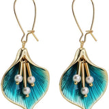 Orecchini in Argento Vintage Blu Lotus