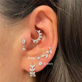 Piercing Labret a Cuore Tondo Piccolo con Glitter