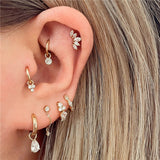 Piercing Labret a Cuore a Cinque Petali Sfavillante