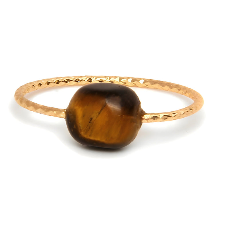 Anello Sottile con Pietre Colorate