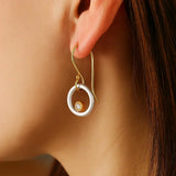 Orecchini Vintage in Oro e Argento con Zirconia