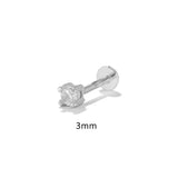 Piercing Minimalista con Diamante Piatto (16G)