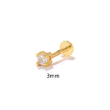 Piercing Minimalista con Diamante Piatto (16G)