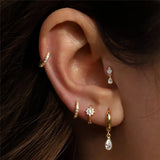 Piercing Labret con Goccia d'Acqua Pendente