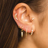 Piercing Labret con Diamante a Sette Petali