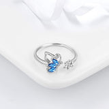 Anello Farfalla Zaffiro