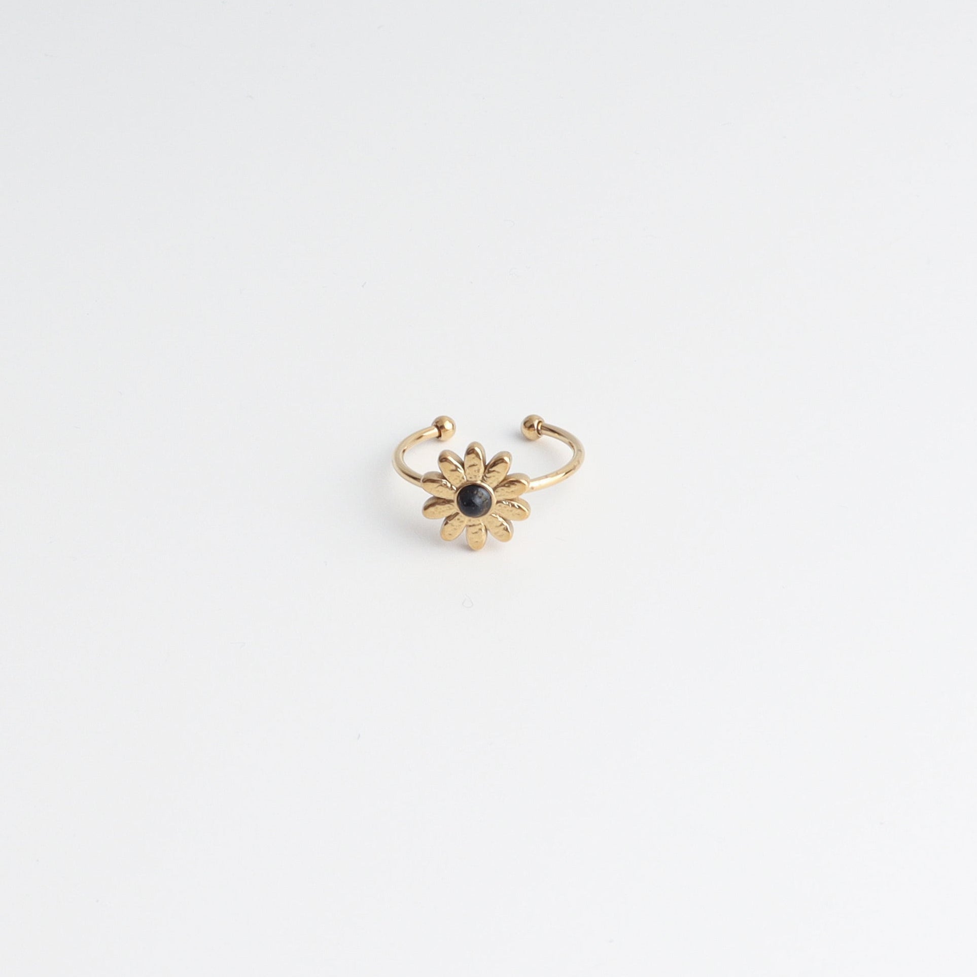 Daisy - Anello - Pietra Naturale - Acciaio Inossidabile - Regolabile