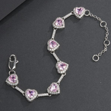 Set di Cavigliere a Cuore Rosa e Cubana da 2 Pezzi