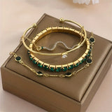 Set di Bracciali in Gemme Verdi