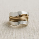 Anello con Filo d'Oro e Argento