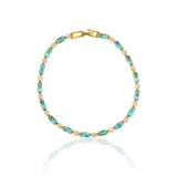 Bracciale Elegante in Turchese Naturale e Oro