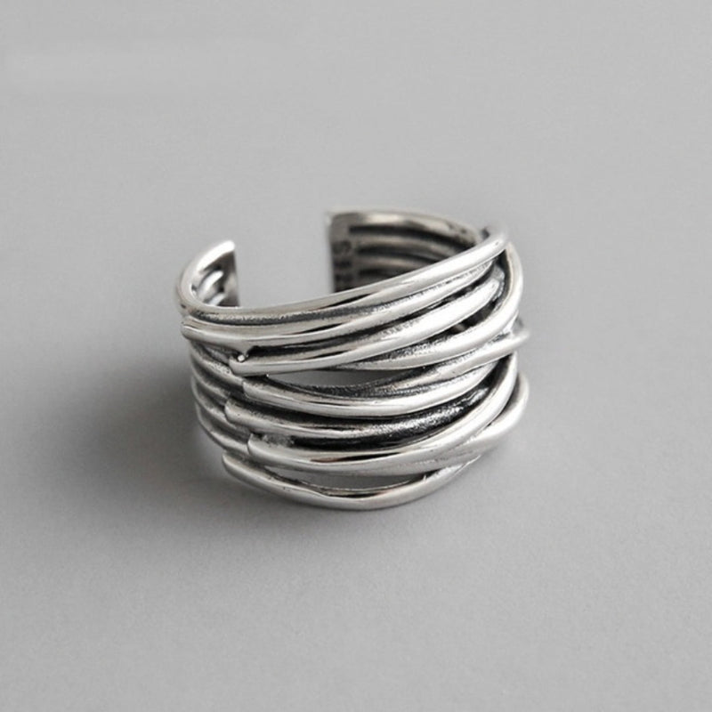 Anello in Argento Strato Regolabile