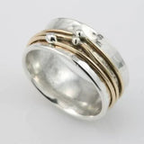 Anello Vintage Oro e Argento a Strati