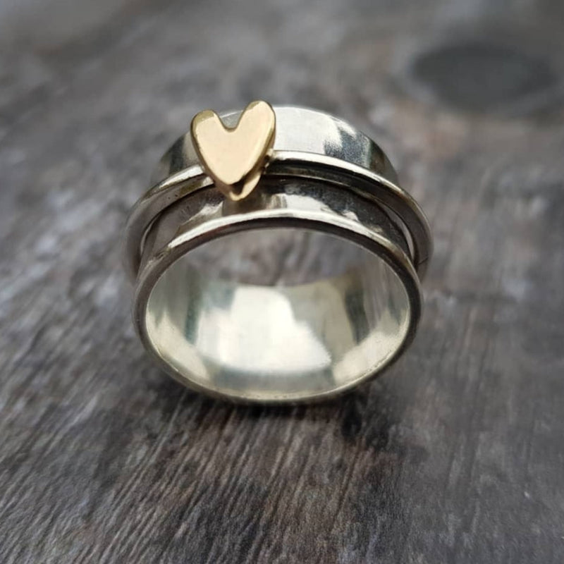 Anello d'Argento Cuore d'Oro