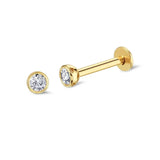Brillante Piercing Labret in CZ Bianco (16G)