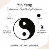 Pendente "Yin-Yang" in Howlite e Ossidiana Nera