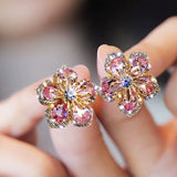 Orecchini in Argento con Zirconie Multicolori
