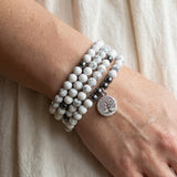 Bracciale Mala "Benessere Femminile" in Howlite