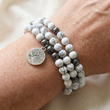 Bracciale Mala "Benessere Femminile" in Howlite