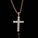 Collana Elegante Classica con Croce in Oro