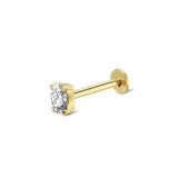 Brillante Piercing Labret in CZ Bianco (16G)