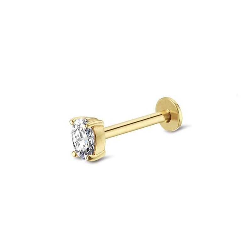 Brillante Piercing Labret in CZ Bianco (16G)