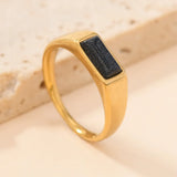 Anelli in Oro con Gemme Rettangolari Eleganti