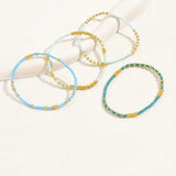 Set di Braccialetti Chic Bohemien con Perle Turchesi