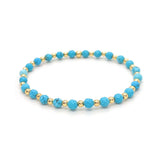 Bracciale con Charm a Croce in Perline Turchesi Vintage