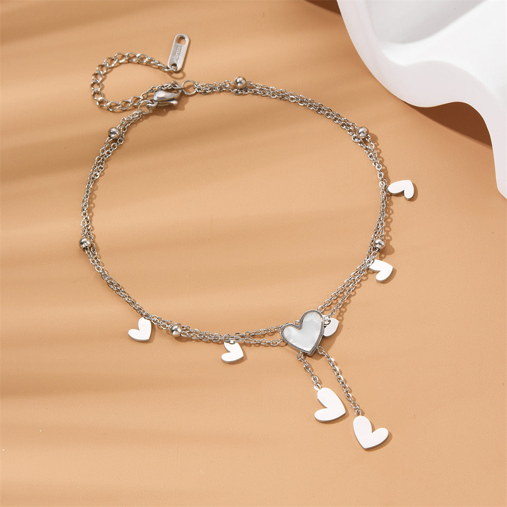 Cavigliera Charm a Cuore Dune Dorate