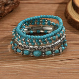 Set di Bracciali di Perline Turchesi Bohemian