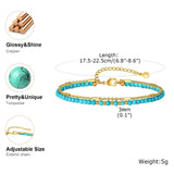 Bracciale in Oro Doppia Catena Senza Tempo con Turchese