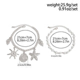 Set di Cavigliere con Stella Marina e Perla (2 pezzi)