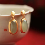 Orecchini Retro in Giada Hetian