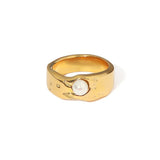 Anello in Perla d'Oro Fuso