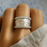 Anello Vintage in Zirconia Argento