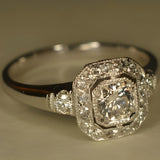Anello Vintage in Argento Cristallino