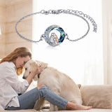 Bracciale con Charm per Cani Regolabile in Argento